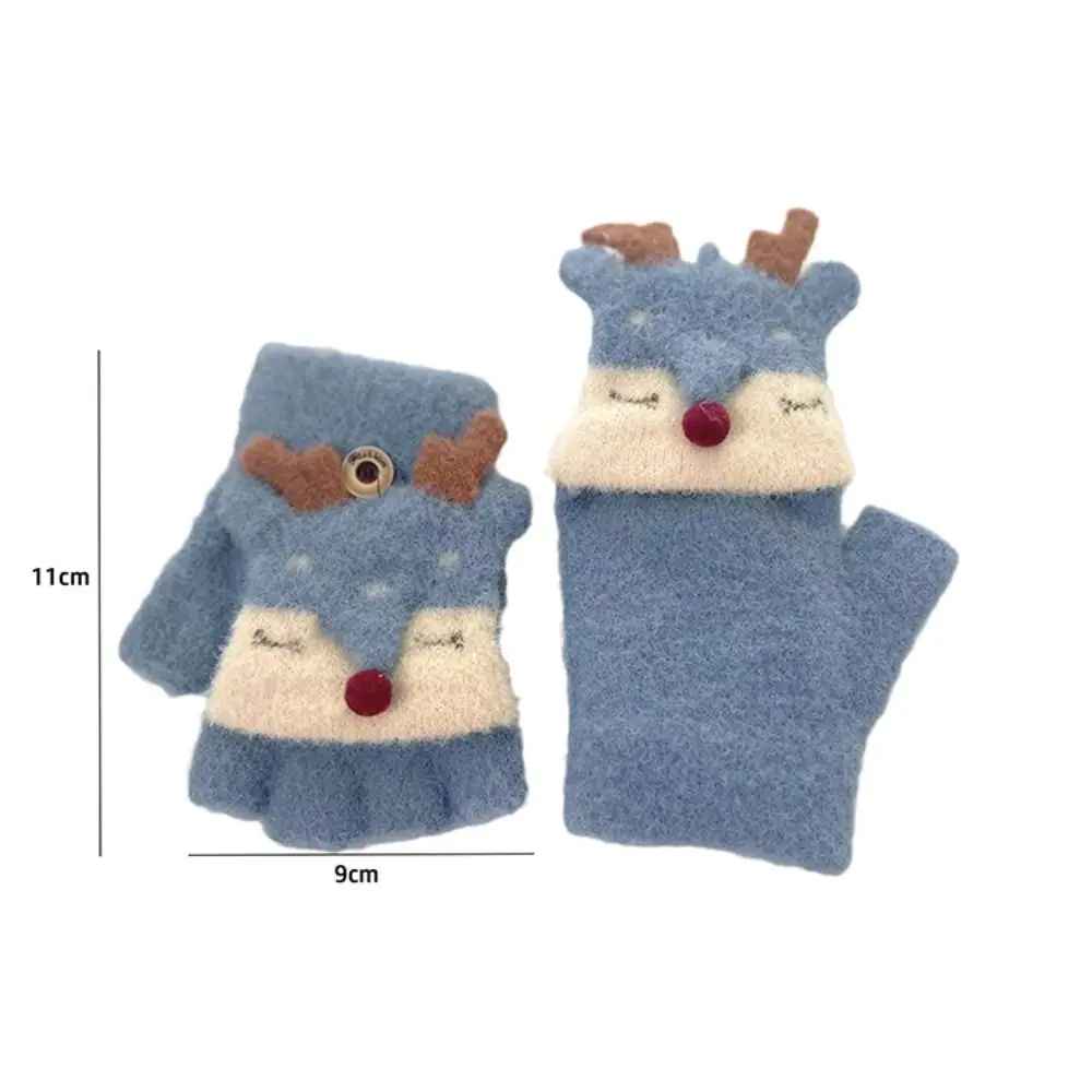 Cute Cartoon Winter Flip Gloves