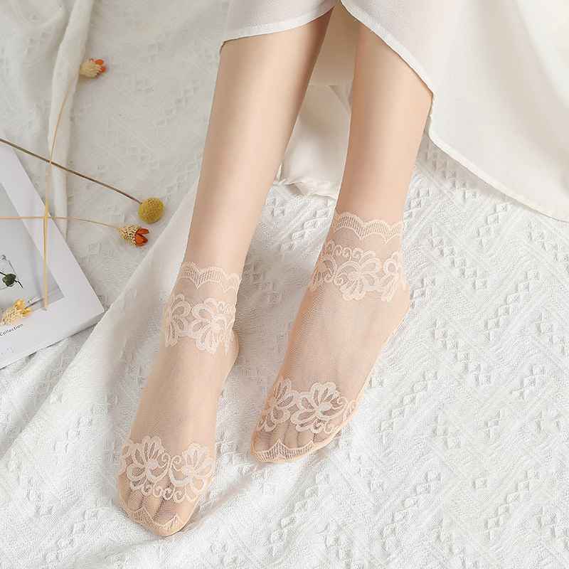 BreezeSoft Pearl Lace Socks