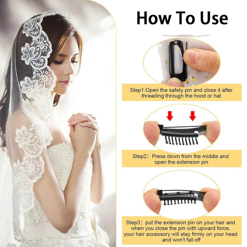 Chunni Dupatta Clips with Safety Pin