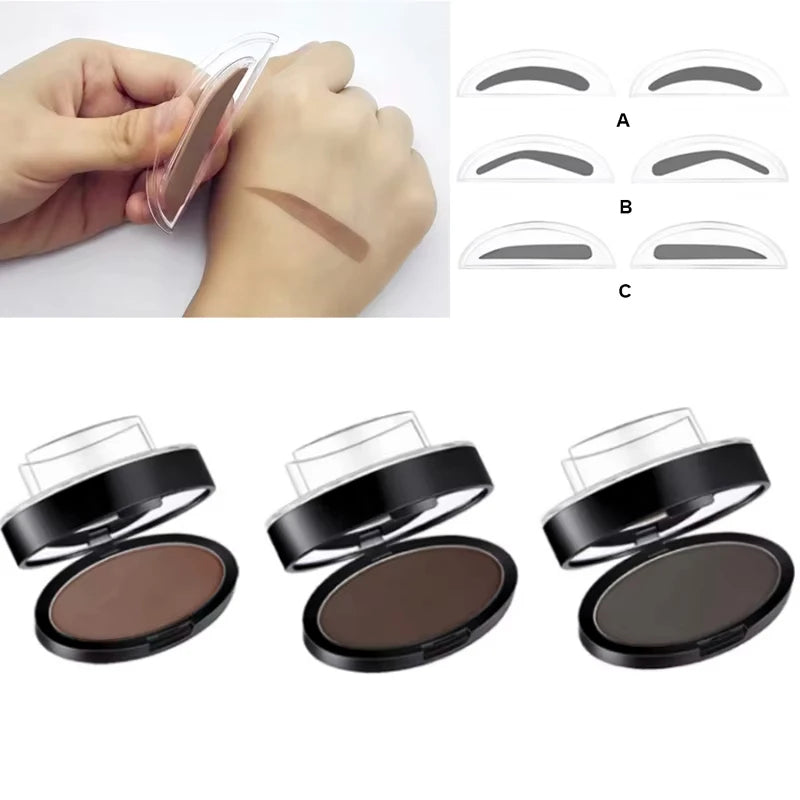 Eyebrow Powder Stamp Stencil Kit