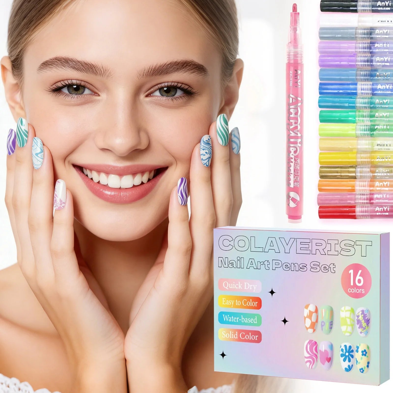 3D Nail Art Pens Set