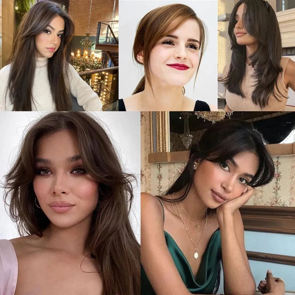 2-Clip-In Front Side Hair Bangs Extension