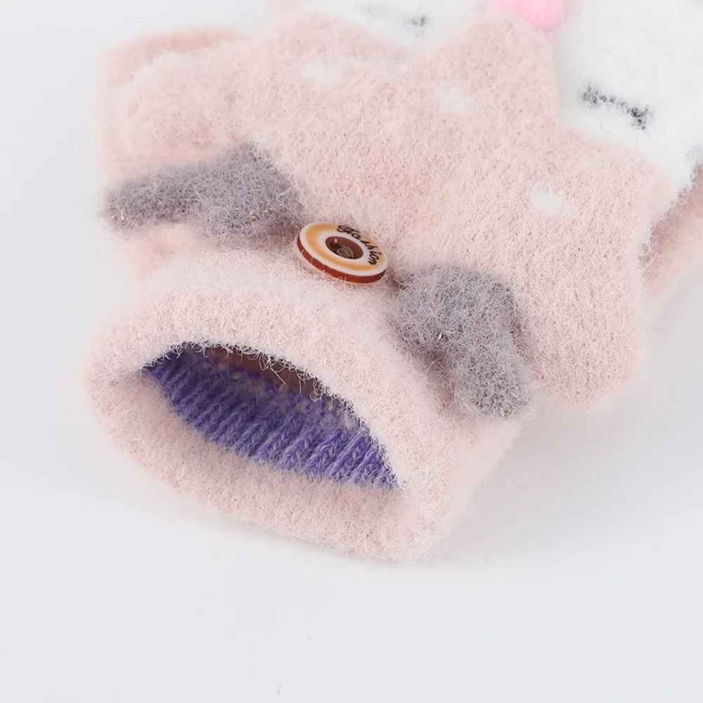 Cute Cartoon Winter Flip Gloves