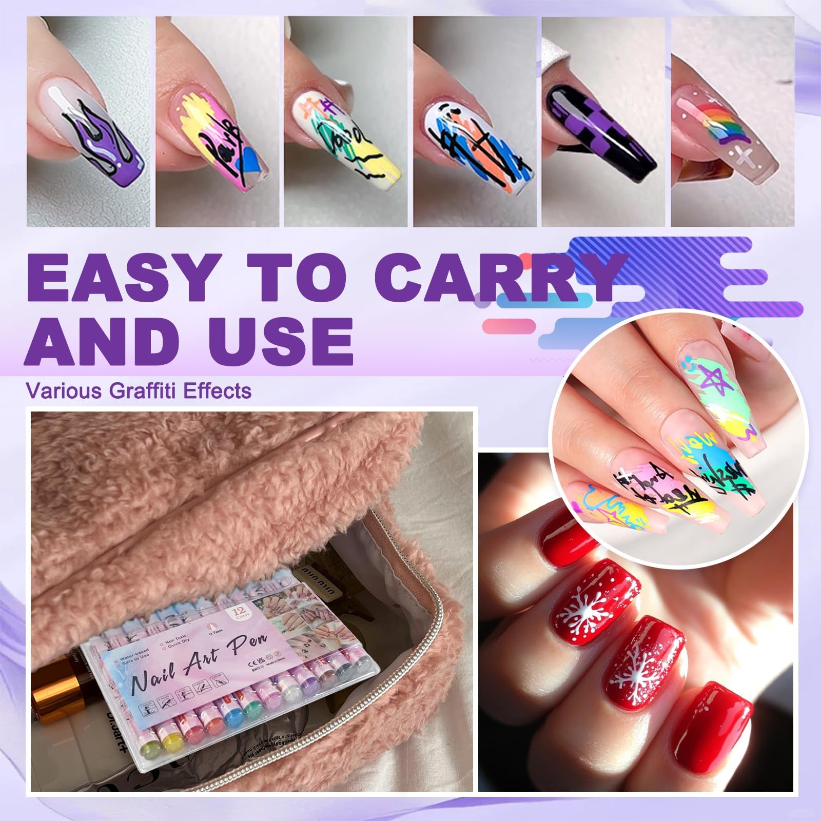 3D Nail Art Pens Set