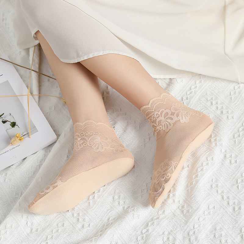 BreezeSoft Pearl Lace Socks