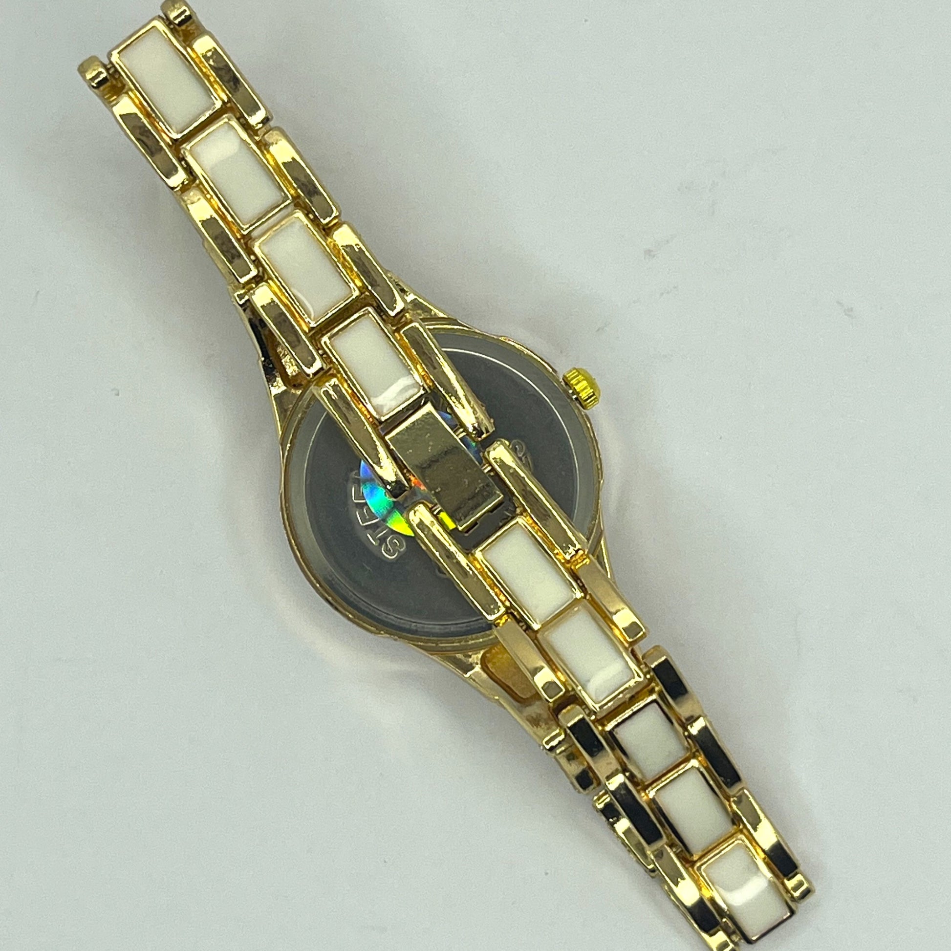 Elegant Gold & White Women’s Watch