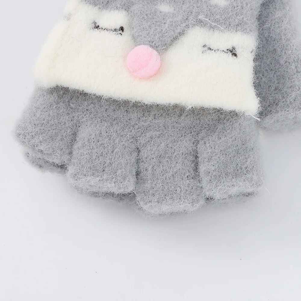 Cute Cartoon Winter Flip Gloves