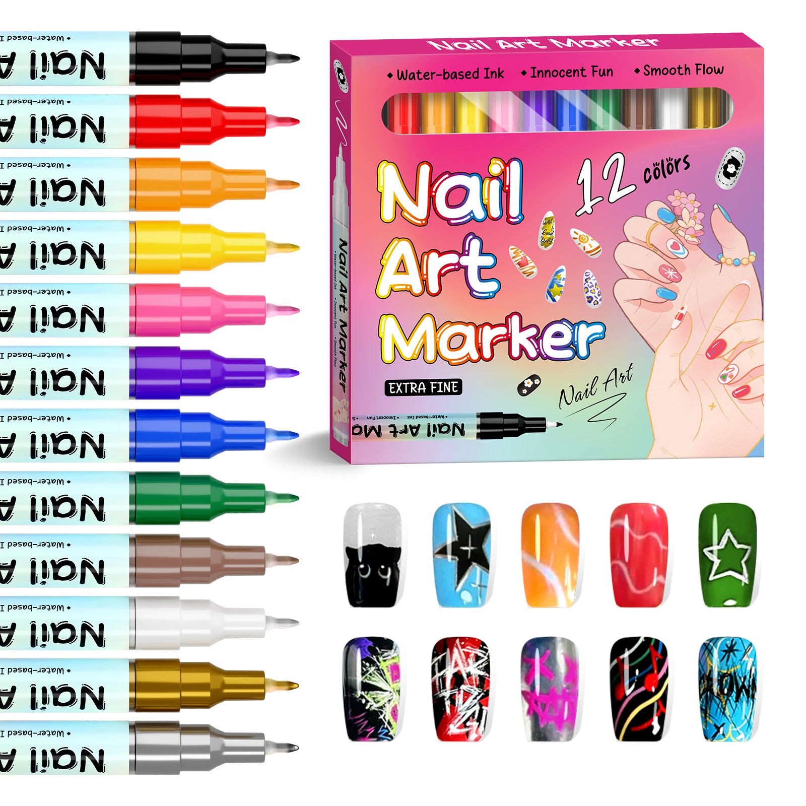 3D Nail Art Pens Set