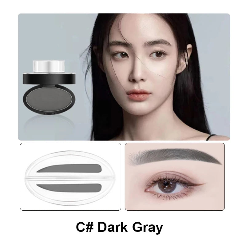 Eyebrow Powder Stamp Stencil Kit