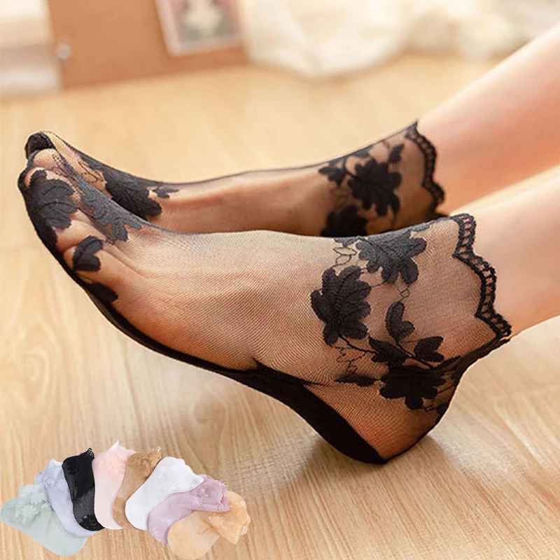 Lace Transparent Low-Cut Socks