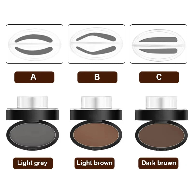 Eyebrow Powder Stamp Stencil Kit
