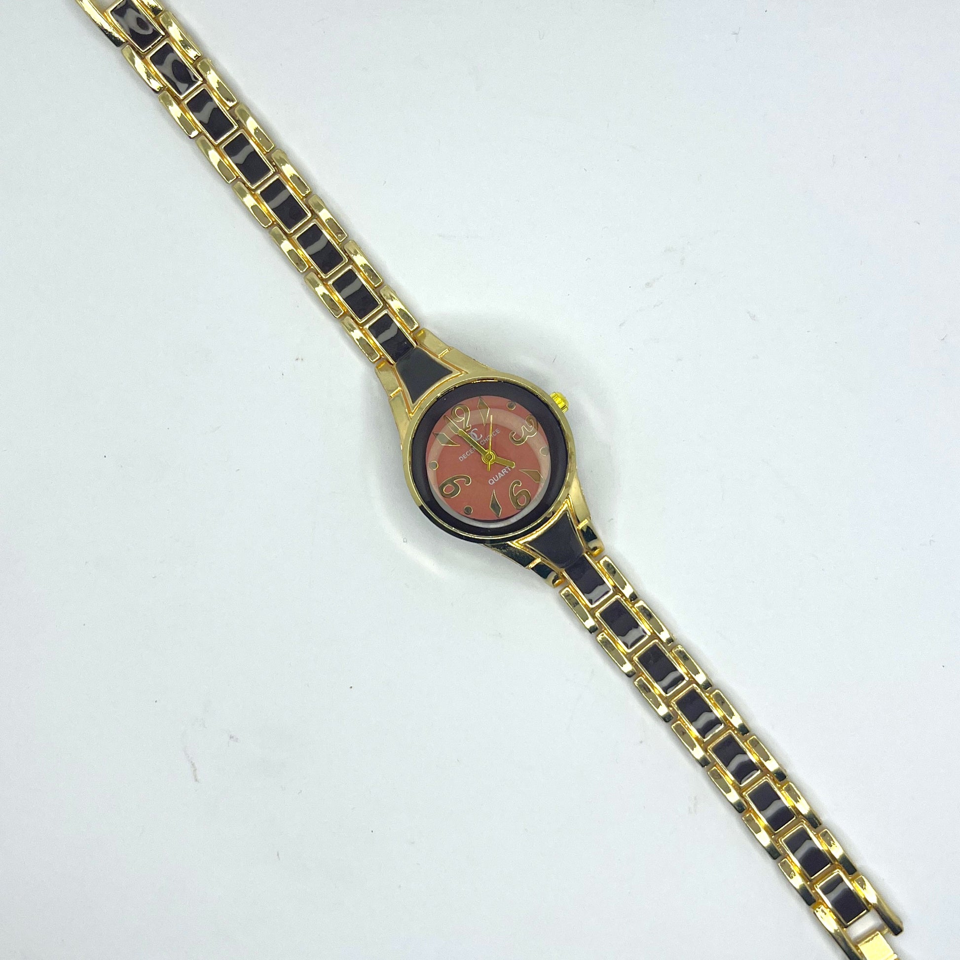 Elegant Gold & White Women’s Watch