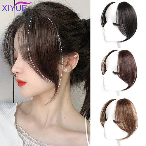2-Clip-In Front Side Hair Bangs Extension