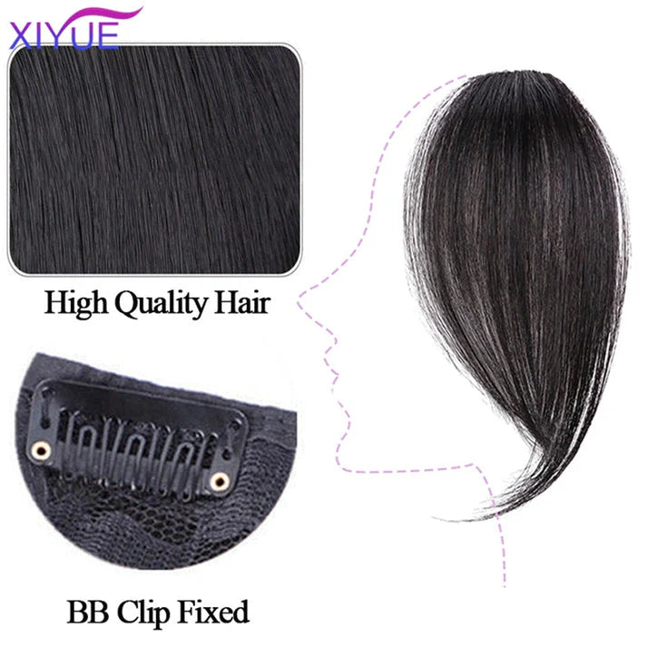 2-Clip-In Front Side Hair Bangs Extension