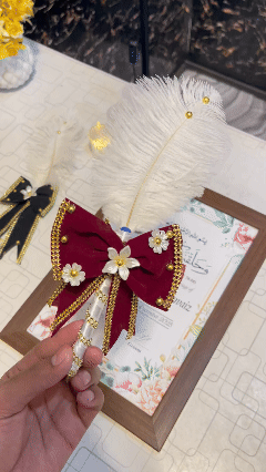 Luxury Pearl Feather Nikah Pen