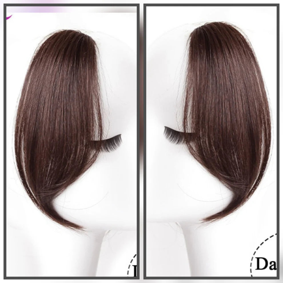 2-Clip-In Front Side Hair Bangs Extension