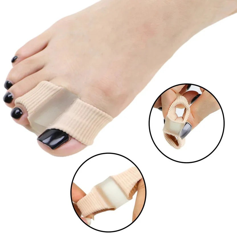 2 PCS-Dual Hole Gel Toe Separator