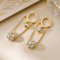 Crystal Dangling Bloom Earrings